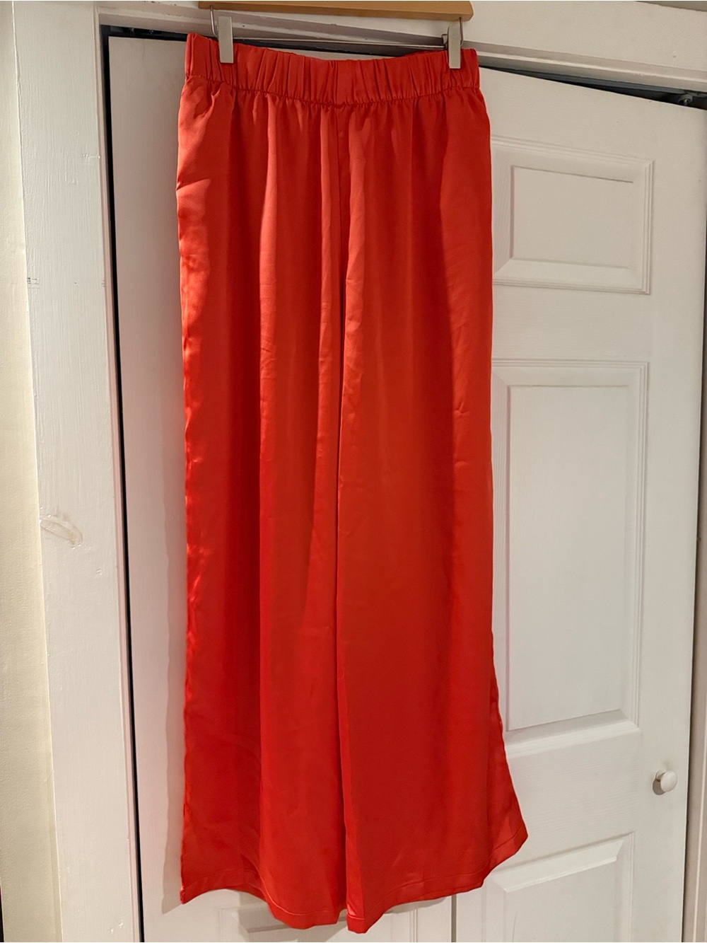 Red Satin Pants
